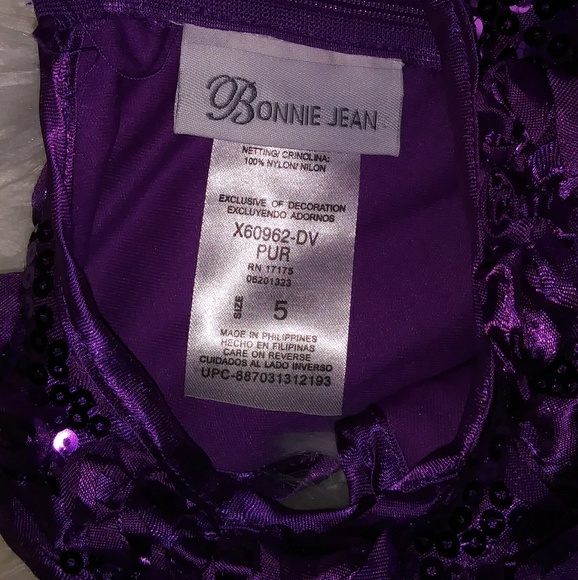 Bonnie Jean Purple sequins gown - Picture 6 of 6